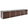 Image de vidaXL Lit surélevé de jardin Acier galvanisé 400x80x77 cm Marron47062