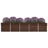 Image de vidaXL Lit surÃ©levÃ© de jardin Acier galvanisÃ© 400x80x77 cm Marron