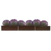 Image de vidaXL Lit surélevé de jardin Acier galvanisé 480x80x45 cm Marron47066