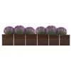 Image de vidaXL Lit surÃ©levÃ© de jardin Acier galvanisÃ© 480x80x77 cm Marron