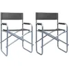 Image de Vidaxl Chaises De Metteur En ScÃ¨ne 2 Pcs Acier Gris
