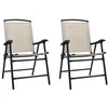 Image de vidaXL Chaises de jardin pliables lot de 2 Textilène Crème