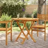 Image de Vidaxl Table Pliable De Jardin 85x85x76 Cm Bois De Teck Solide