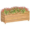 Image de vidaXL Lit surélevé 100x40x38 cm bois de teck recyclé et acier