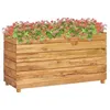 Image de vidaXL Lit surélevé 100x40x55 cm bois de teck recyclé et acier47425