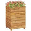 Image de vidaXL Lit surélevé 50x40x72 cm bois de teck recyclé et acier47427