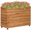 Image de vidaXL Lit surélevé 100x40x72 cm bois de teck recyclé et acier47428
