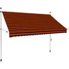 Image de vidaXL Auvent manuel rétractable 250 cm Orange et marron145837