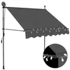 Image de vidaXL Auvent manuel rétractable avec LED 200 cm Anthracite