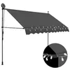 Image de vidaXL Auvent manuel rétractable avec LED 250 cm Anthracite145865