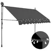 Image de vidaXL Auvent manuel rétractable avec LED 300 cm Anthracite145866