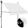 Image de vidaXL Auvent manuel rétractable avec LED 100 cm Crème
