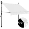 Image de vidaXL Auvent manuel rétractable avec LED 150 cm Crème