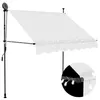 Image de vidaXL Auvent manuel rétractable avec LED 200 cm Crème