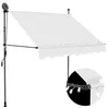Image de Vidaxl Auvent Manuel RÃ©tractable Avec Led 200 Cm CrÃ¨me