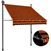 Image de vidaXL Auvent manuel rétractable avec LED 150 cm Orange et marron145877