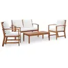 Image de Vidaxl Salon De Jardin Avec Coussins 4 Pcs Bois D'acacia Solide