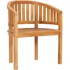 Image de vidaXL Chaise En Forme De Banane Bois De Teck Solide