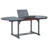 Image de vidaXL Table de jardin Gris 200x100x75 cm Bois d'acacia massif