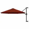 Image de vidaXL Parasol mural avec mât en métal 300 cm Terre cuite