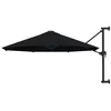Image de vidaXL Parasol mural avec mât en métal 300 cm Noir47300