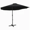 Image de vidaXL Parasol d'extérieur et poteau en aluminium 460x270 cm Noir47302