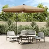 Image de vidaXL Parasol de jardin avec mât en acier 300 cm Taupe