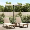 Image de vidaXL Parasol de jardin avec mât en aluminium 180x110 cm blanc sable47329