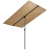 Image de vidaXL Vidaxl Parasol De Jardin Avec Mât En Aluminium 180x110 Cm Taupe