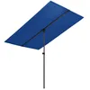 Image de vidaXL Vidaxl Parasol De Jardin Avec Mât En Aluminium 180x110 Cm Bleu Azuré