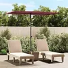 Image de vidaXL Parasol de jardin et mât en aluminium 2x1,5 m rouge bordeaux47340