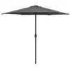 Image de vidaXL Parasol de jardin et mât en aluminium 270x246 cm Anthracite