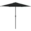 Image de vidaXL Parasol de jardin et mât en aluminium 270x246 cm Noir
