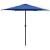 Image de vidaXL Parasol d'extérieur et mât en aluminium 270x246 cm Bleu azuré