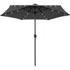 Image de vidaXL Vidaxl Parasol Avec Led Et Mât En Aluminium 270 Cm Anthracite