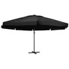 Image de vidaXL Parasol de jardin avec mât en aluminium 500 cm noir47368