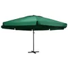 Image de vidaXL Parasol d'extérieur avec mât en aluminium 600 cm Vert