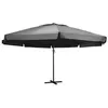 Image de vidaXL Parasol de jardin avec mât en aluminium 600 cm anthracite