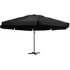 Image de vidaXL Parasol de jardin avec mât en aluminium 600 cm noir
