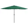 Image de vidaXL Parasol d'extérieur avec mât en métal 390 cm vert