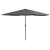 Image de vidaXL Parasol d'extérieur avec mât en métal 390 cm anthracite