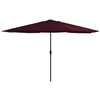Image de vidaXL Parasol de jardin avec mât en métal 390 cm rouge bordeaux47382
