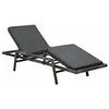 Image de vidaXL Vidaxl Chaise Longue Avec Coussin Résine Tressée Gris