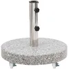 Image de Vidaxl Socle De Parasol Granite 30 Kg Rond Gris