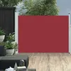 Image de vidaXL Auvent latéral rétractable de patio 120x500 cm Rouge