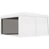 Image de vidaXL Vidaxl Tente De Réception Avec 4 Parois Latérales En Maille 4x4m Blanc
