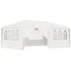 Image de vidaXL Tente de réception et parois latérales 4x6 m Blanc 90 g/m²