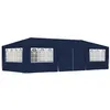 Image de vidaXL Tente de réception avec parois latérales 4x9 m Bleu 90 g/m²48530