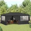 Image de vidaXL Tente de réception et parois latérales 4x6 m Anthracite 90 g/m²