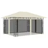 Image de vidaXL Belvédère avec moustiquaire 4x3x2,73 m Crème 180 g/m²47970